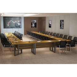 Krzesła Vienna (50 szt ) Stół konferencyjny 828x414cm Twist C50 na 50 osób